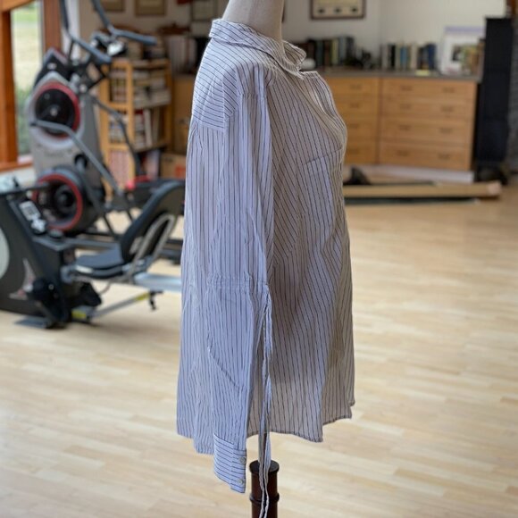 MAX Studio Striped Button Up Blouse - Picture 3 of 8